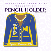 Poodle Sister and Pearls Pencil Holder