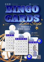 Customize Printable Bingo Cards Zeta Edition-Game Night Edition (Copy)