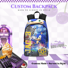 Inspired Sonic Customize Bookbag