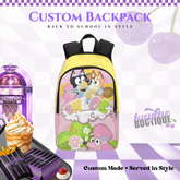 Customize Inspired Girl Bluey Backpack