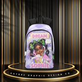 Customize Purple Girl Plaid Backpack Backpack