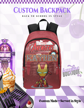 Inspired Kid Ironman Customize Bookbag