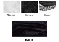 Sublimation Blanket with 9 Printable Panel:Custom Personalised Blank Blanket with Tassel 40x60 Inch