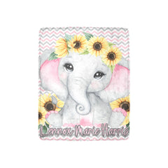 Pink Chevron Elephant Set Included Blanket