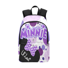 Purple Minnie Polka Dot Personalized Backpack