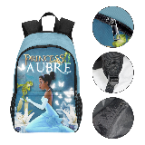 Customize Princess And Frog Blue Personalized Backpack