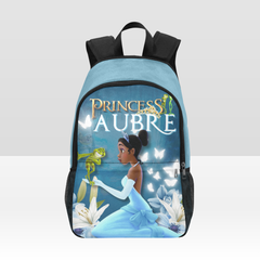 Customize Princess And Frog Blue Personalized Backpack
