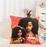 Customized Photo Polyester Square Pillow
