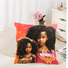 Customized Photo Polyester Square Pillow