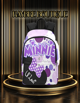 Purple Minnie Polka Dot Personalized Backpack