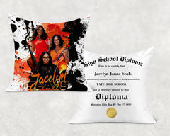 Customized Diploma Polyester Square Pillow
