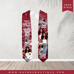 First Class Outta Here Graduation Stole Custom Photo Stole 2026 Senior Personalized Grad Sash Graduation Outfit Accessory