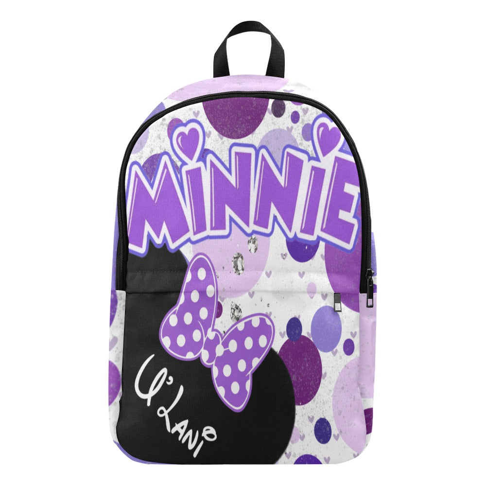 Purple Minnie Polka Dot Personalized Backpack