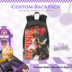 Customize Inspired  Red Shadow Backpack