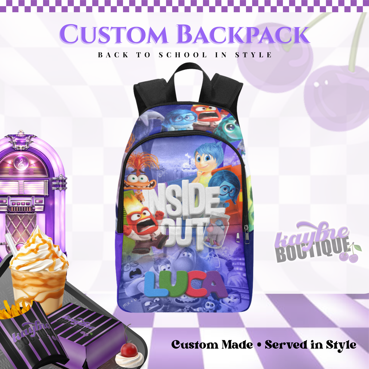 Inside Out Customize Bookbag