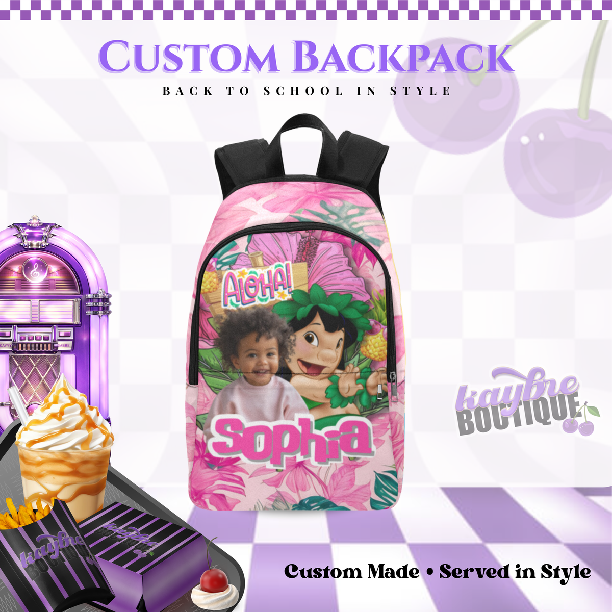 Lilo And Stitch Customize Bookbag