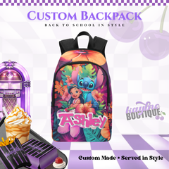 Lilo And Stitch Customize Bookbag