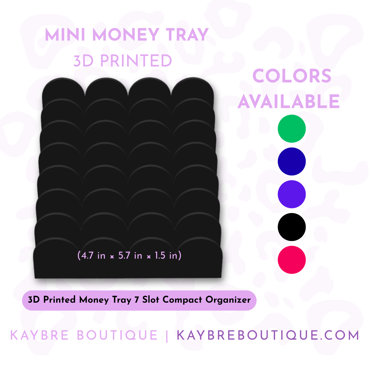 Kaybre Cutie Seconds – Mini Cash Stuffing Tray (Compact 7-Slot Organizer)