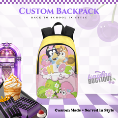 Customize Inspired Girl Bluey Backpack