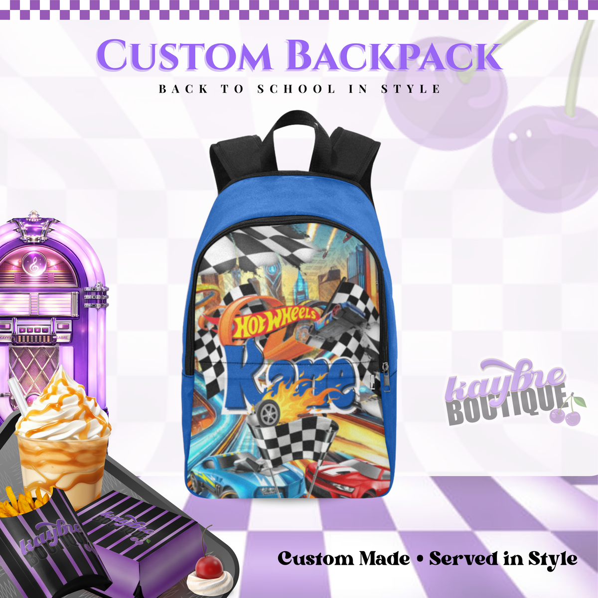 Customize Race Cars  Backpack