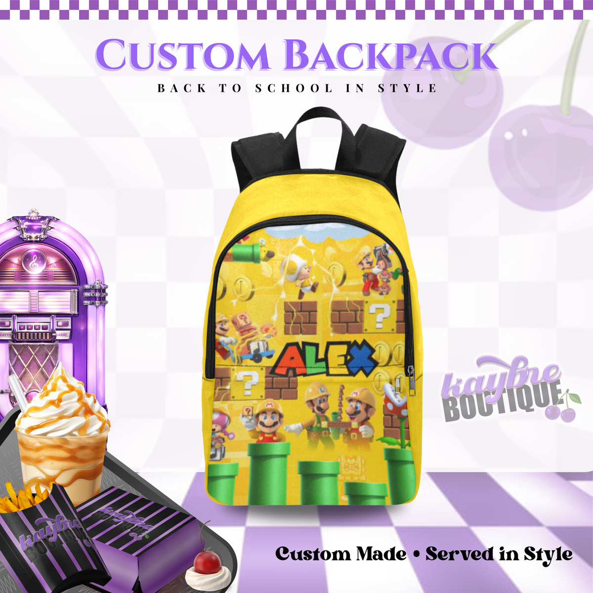 Customize Mario Building  Backpack