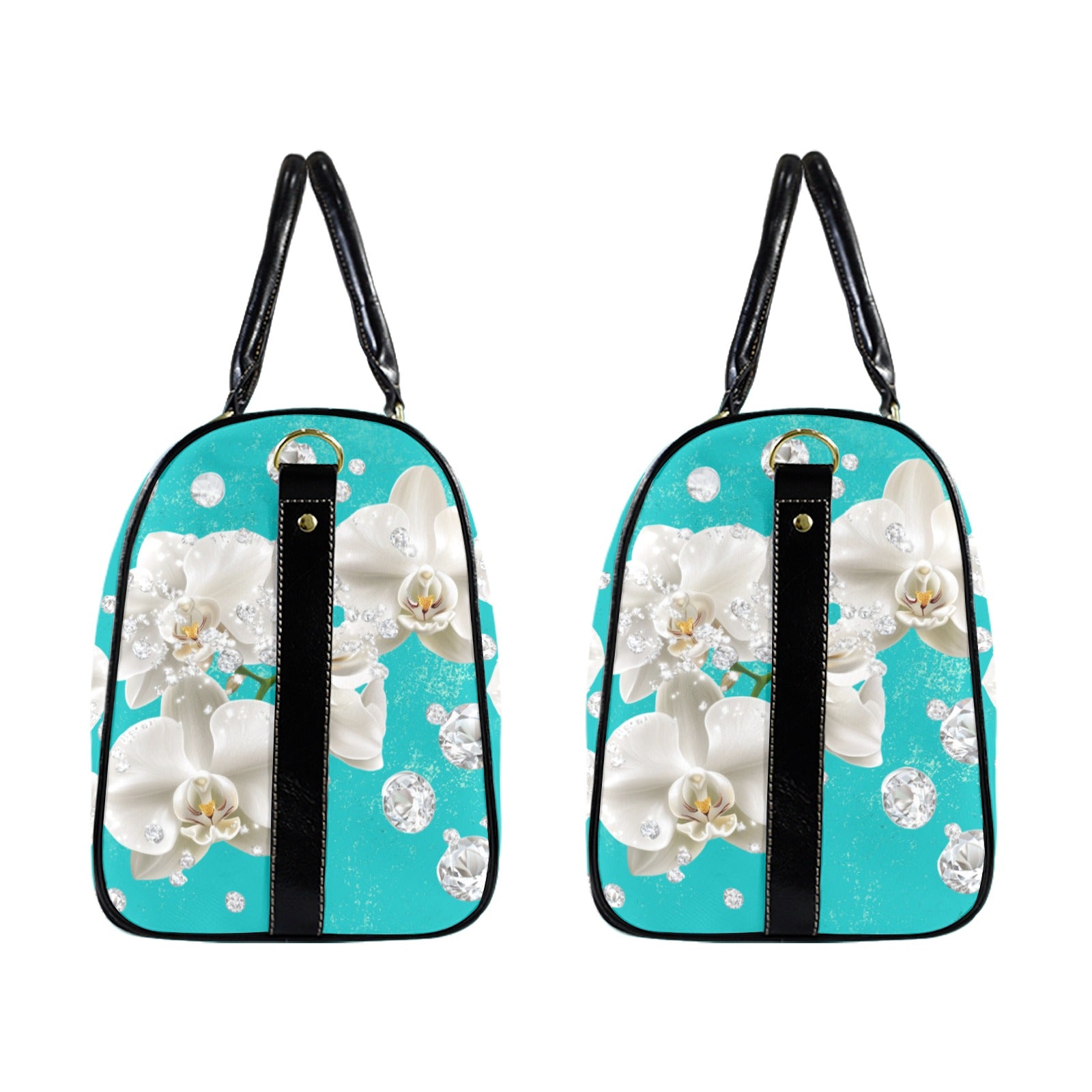 Elegant Floral Large Capacity Travel Bag - Customizable Design