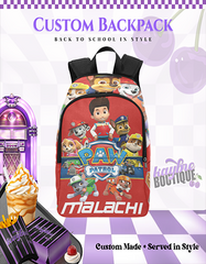 Customize Bookbag/Inspired Red Paw Patrol