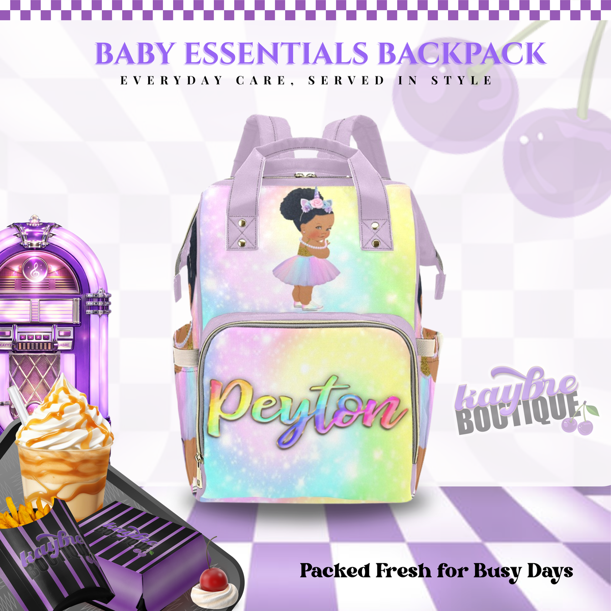 Princess Multi-Use Diaper Bag