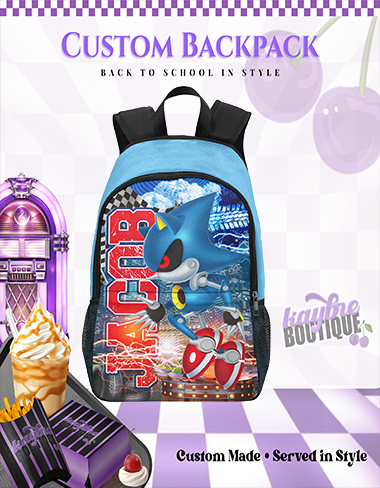 Customize Inspired  Metal Sonic Backpack