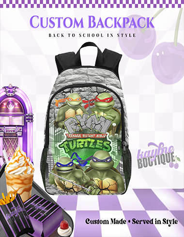 Customize Inspired Brick Ninja Turtles Backpack
