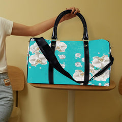 Elegant Floral Large Capacity Travel Bag - Customizable Design