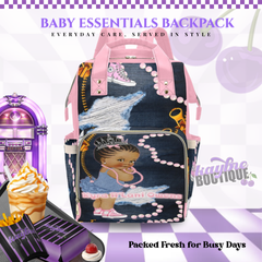 Blue Jeans and Pink Multi-Use DiaperBag