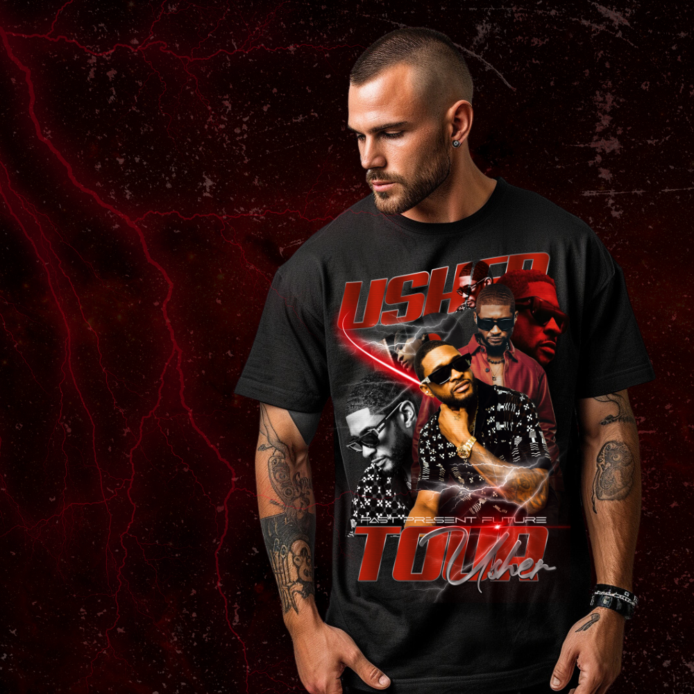 Usher Past, Present, Future Tour Bootleg T-Shirt