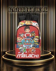Customize Bookbag/Inspired Red Paw Patrol