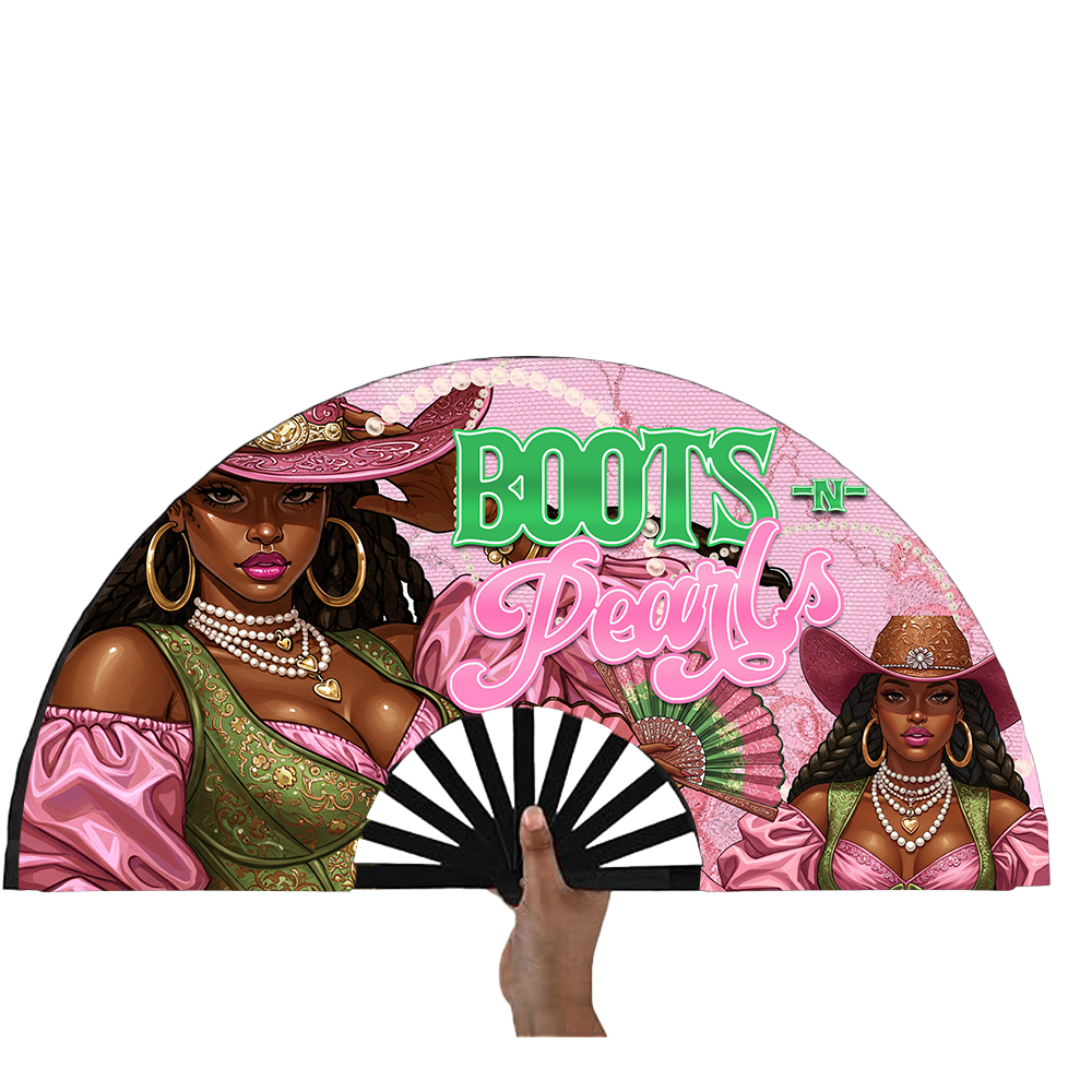 Pink Pearls  Clack Fans 13in