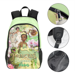 Green Inspired Customize Princess And Frog  Personalized Backpack